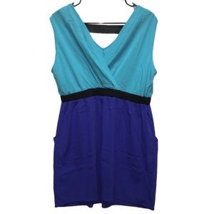 NEW Motherhood Maternity V-Neck Colorblock dress